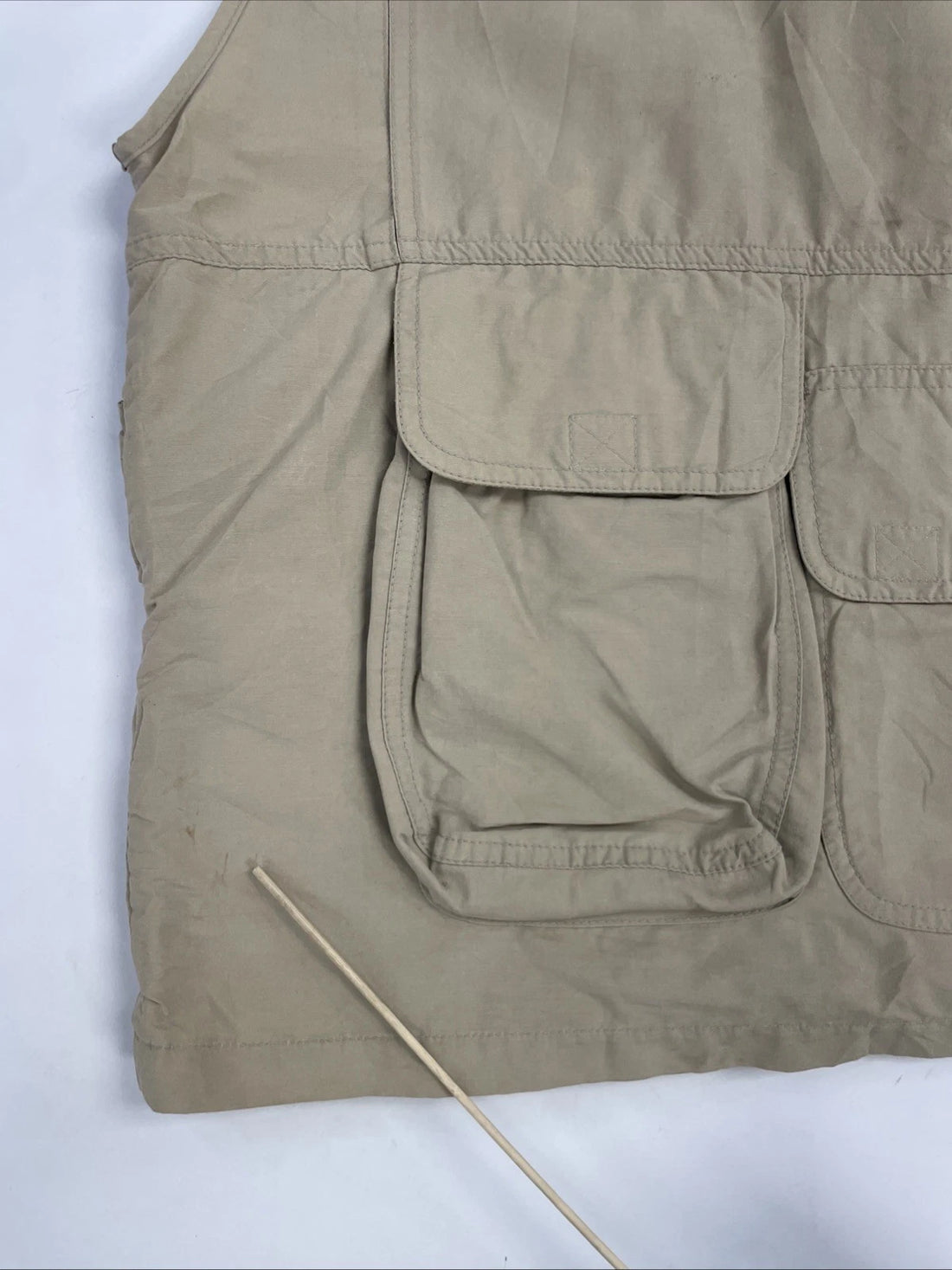 Vintage L.L. Bean Fishing Vest Jacket Size Medium Tan