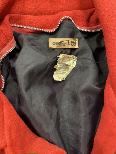 Vintage Saints Leather Wool Varsity Jacket Size 42 Red 80s