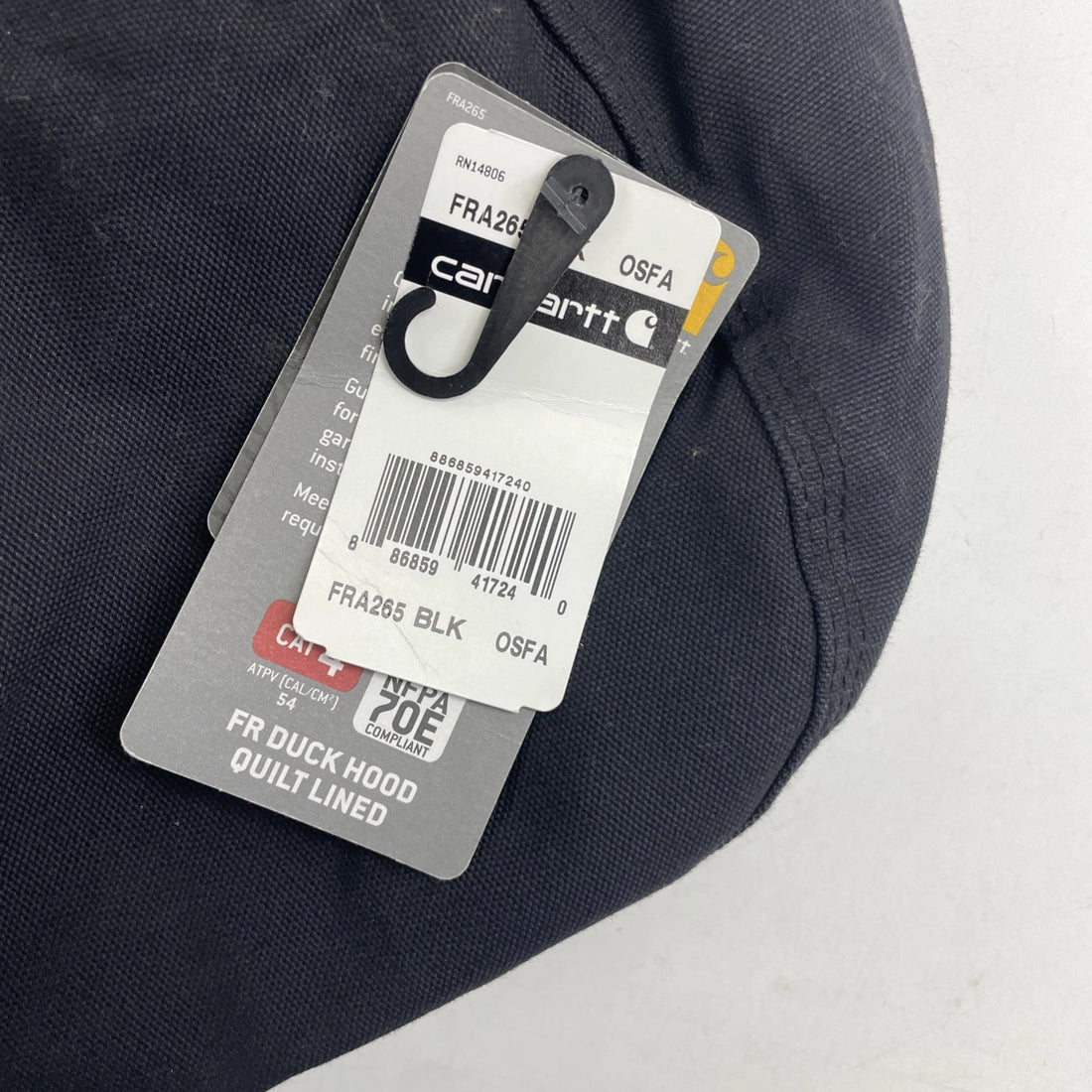 Carhartt FR Canvas Work Jacket Size Medium Duck Hood Quilt Lined NWT
