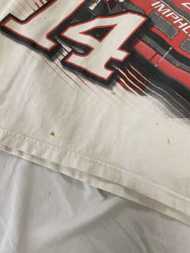 Vintage Tony Stewart Racing Chase T-Shirt Size XL White All Over Print NASCAR