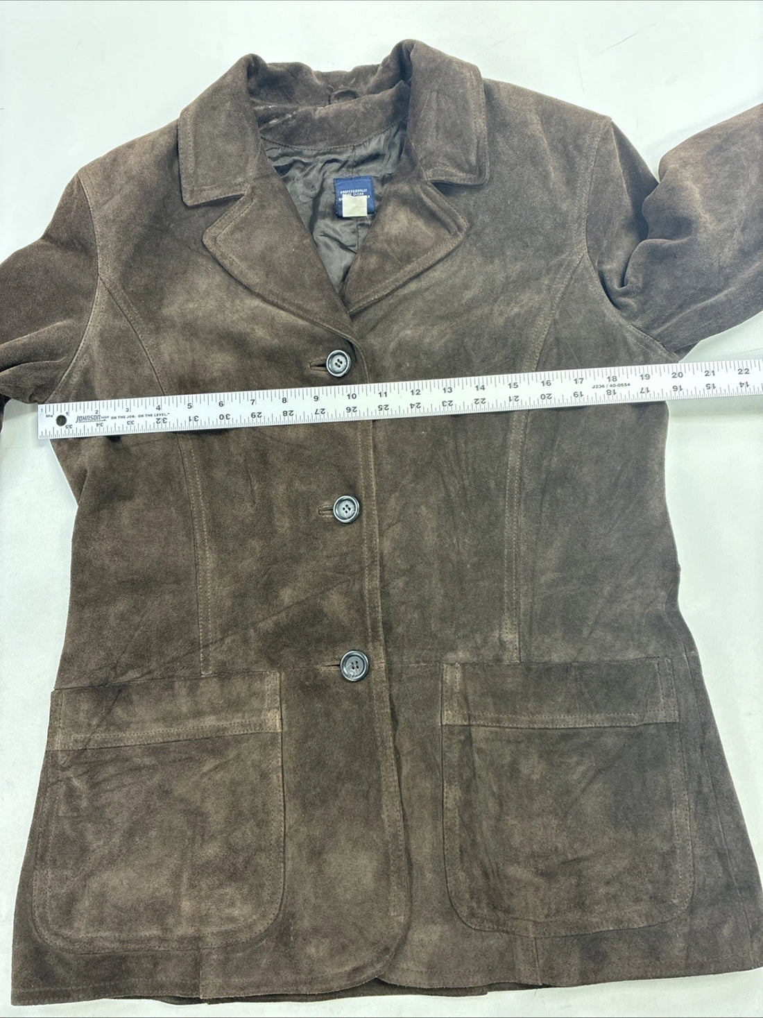 GAP Leather Suede Coat Jacket Size Medium Brown