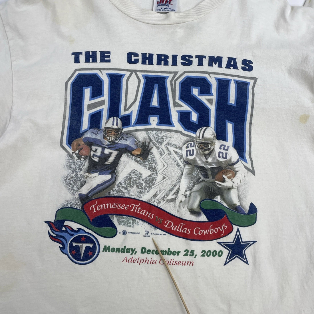 Vintage Titans Cowboys Christmas Clash Long Sleeve T-Shirt Size XL NFL