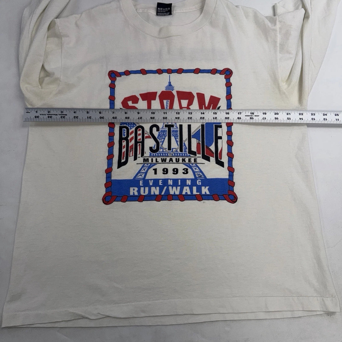 Vintage Storm The Bastille Milwaukee Walk/Run Long Sleeve T-Shirt XL 1993 90s