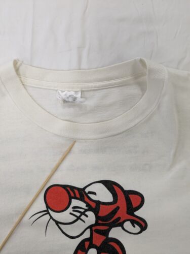 Vintage Tigger T-Shirt Size Medium White Disney Cartoon 90s