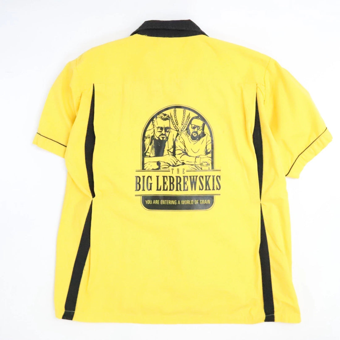 Vintage The Big Lebrewskis Short Sleeve Button Up Shirt Medium Parody Lebowski