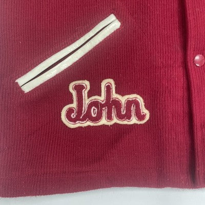 Vintage Sand-Knit Letterman Varsity Jacket Size 38 1970s 70s