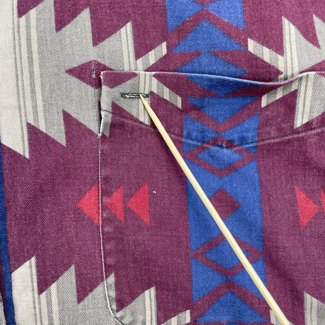 Vintage Mareh Western Button Up Shirt Size Large Southwestern Aztec