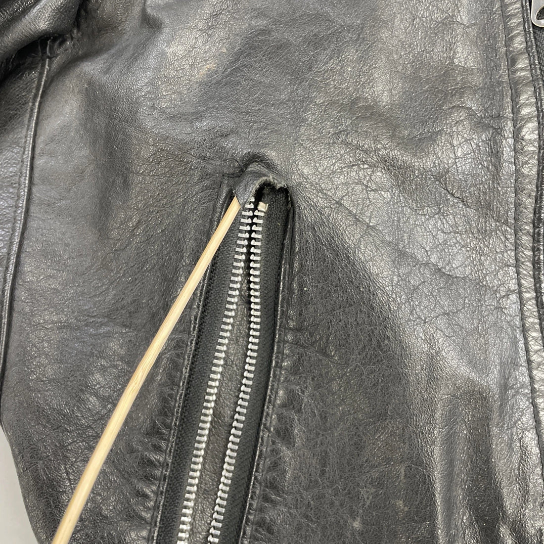 Intersect Live The Adventure Leather Classic Motorcycle Jacket Size 40 Black