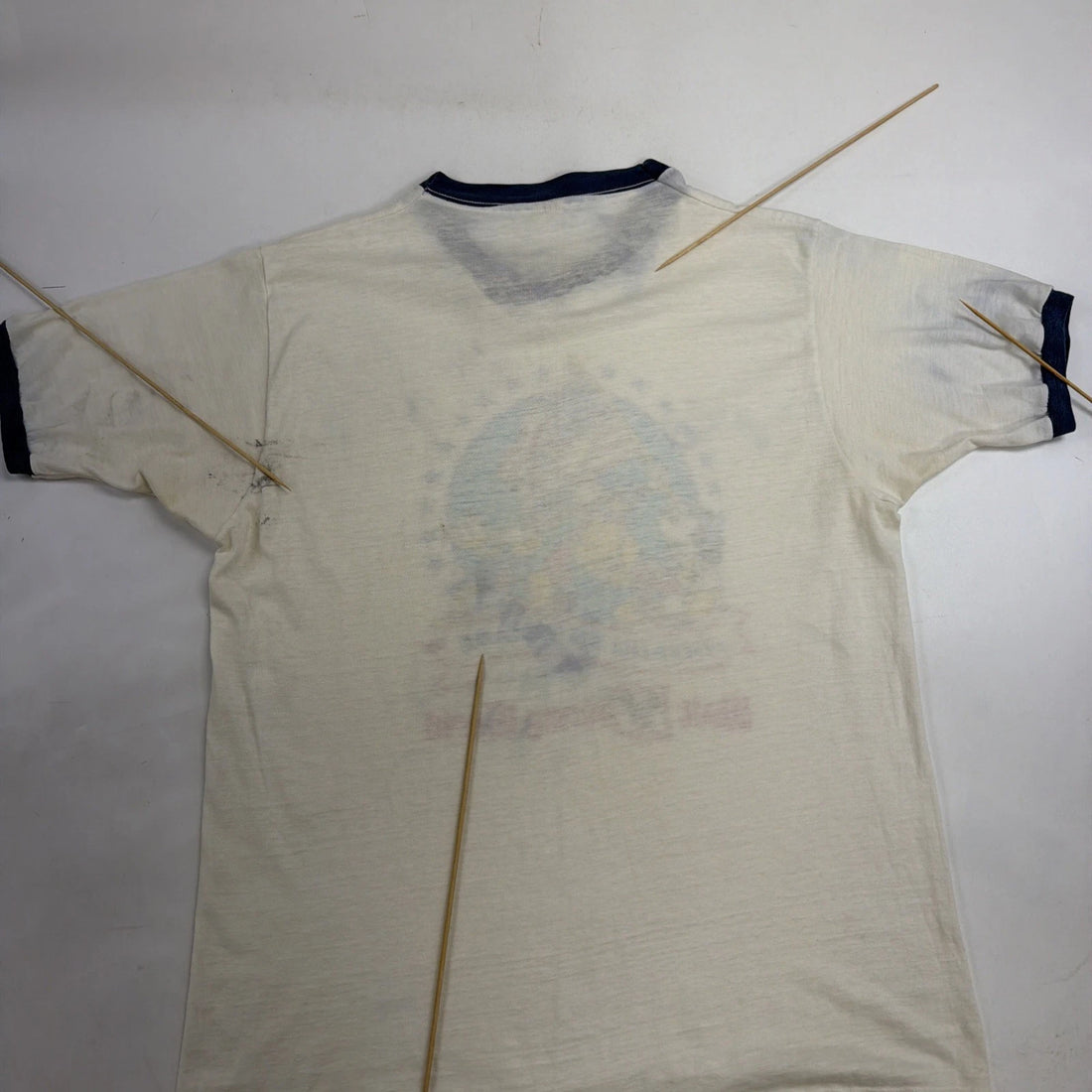 Vintage Mickey Mouse America On Parade Walt Disney World Ringer T-Shirt Large