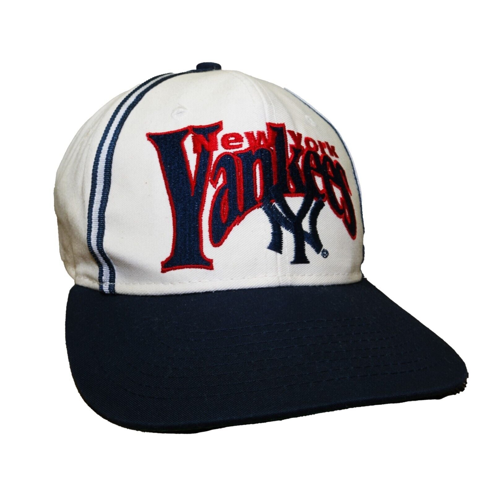 Vintage New York Yankees The Game Snapback Hat OSFA White 90s MLB