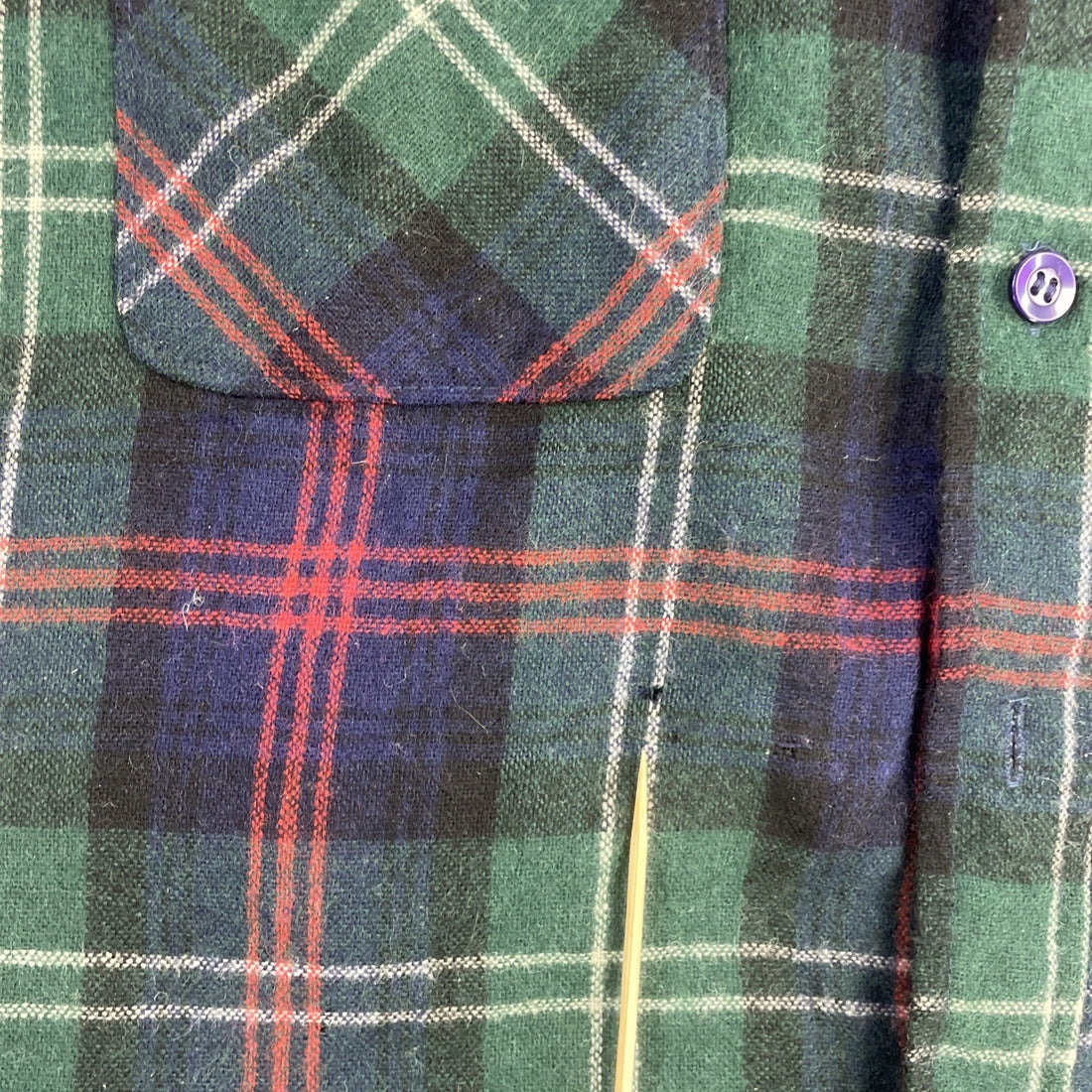 Vintage Woodward & Lothrop Wool Button Up Shirt Size Large Plaid