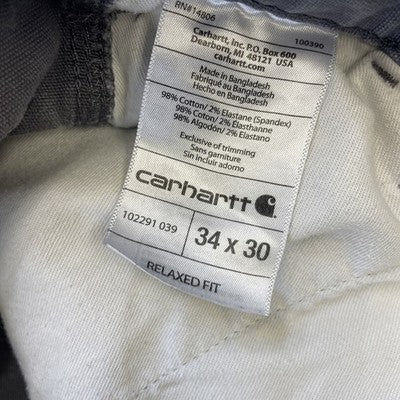 Carhartt Carpenter Work Pants Size 34 X 30 Gray