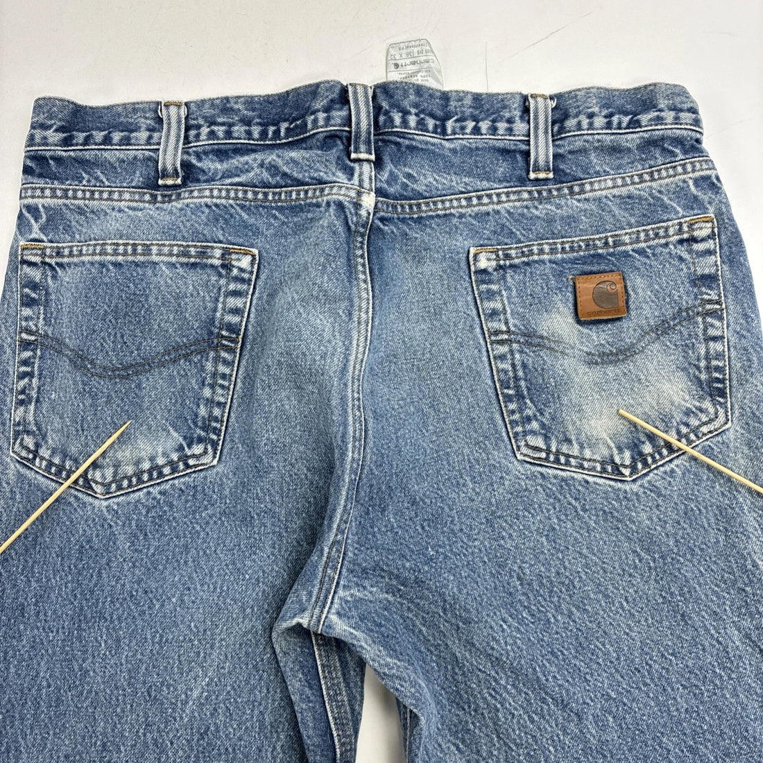 Carhartt Work Denim Jeans Pants Size 38 X 32 Blue