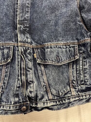 Vintage Levi Strauss & Co Denim Bomber Jacket Size Medium