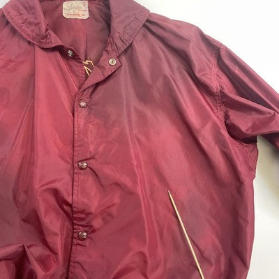 Vintage Spanjian Pasadena Minnesota Light Bomber Jacket Size 46 Burgundy 50s