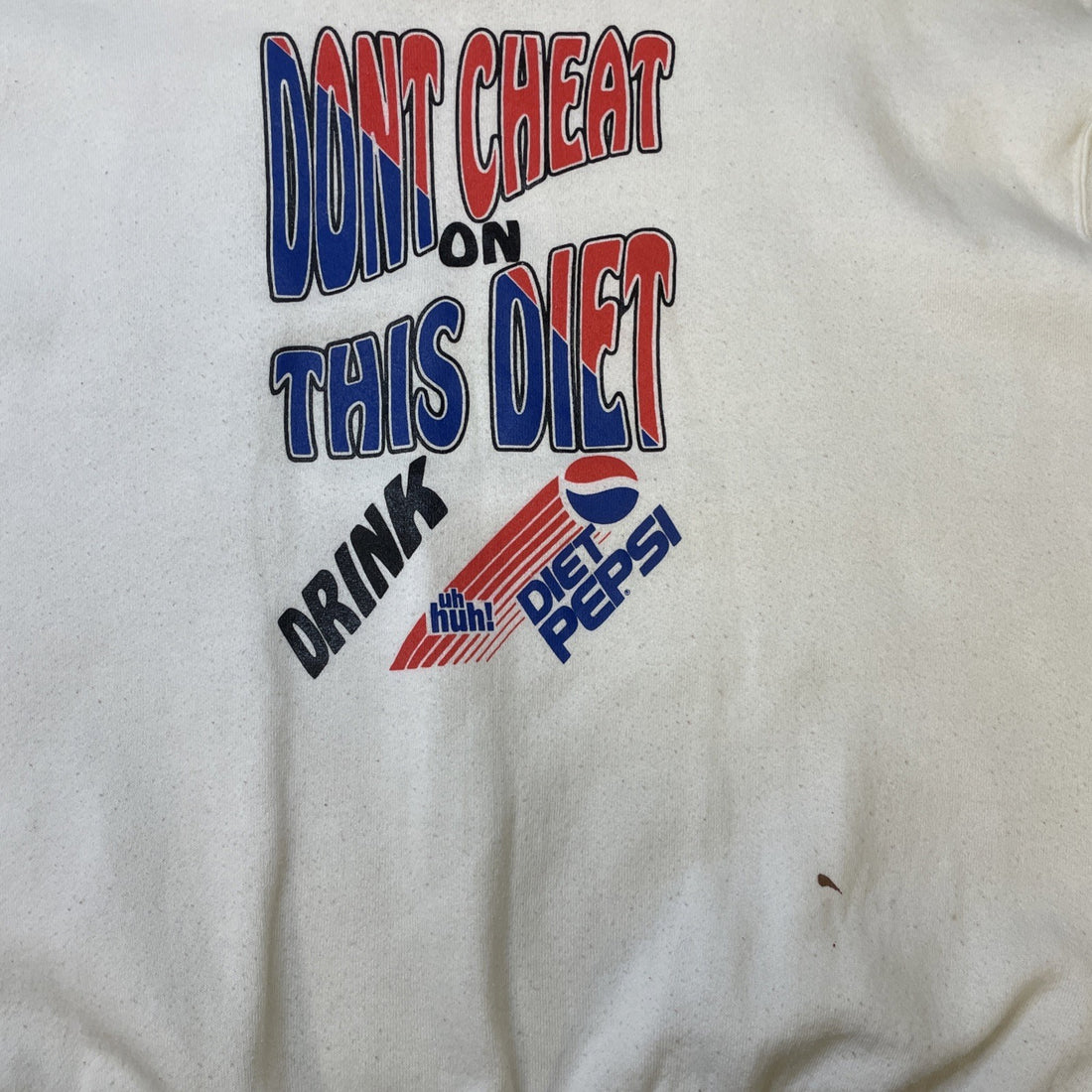 Vintage Diet Pepsi Promo Crewneck Sweatshirt Size XL 90s