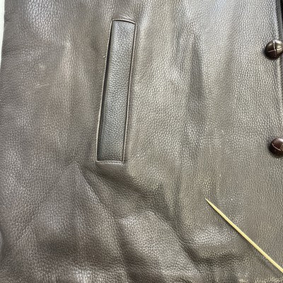 Roots Canada Leather Coat Jacket Size 2XL Brown