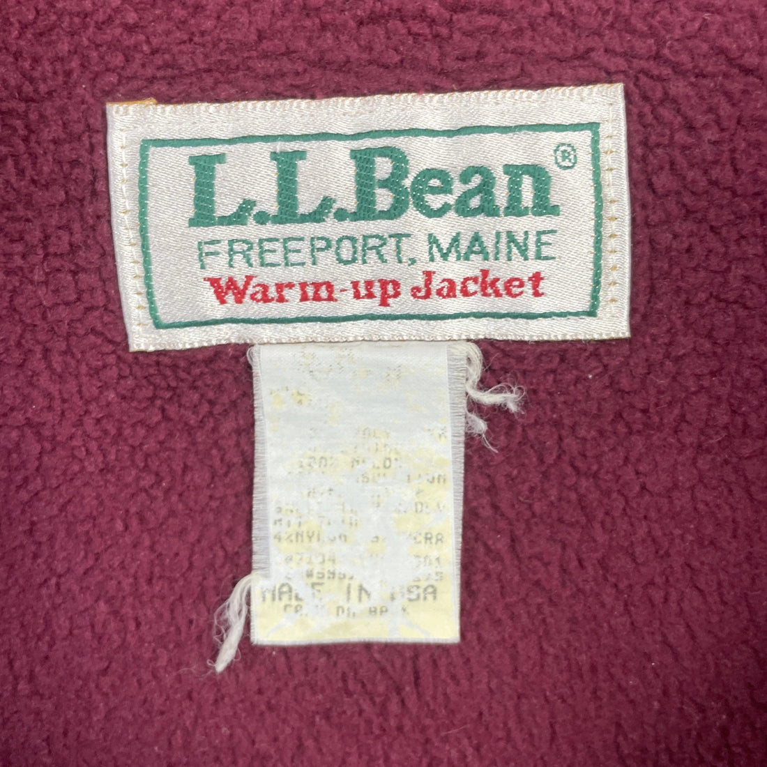Vintage L.L. Bean Warm Up Fleece Lined Bomber Jacket Size Small Teal