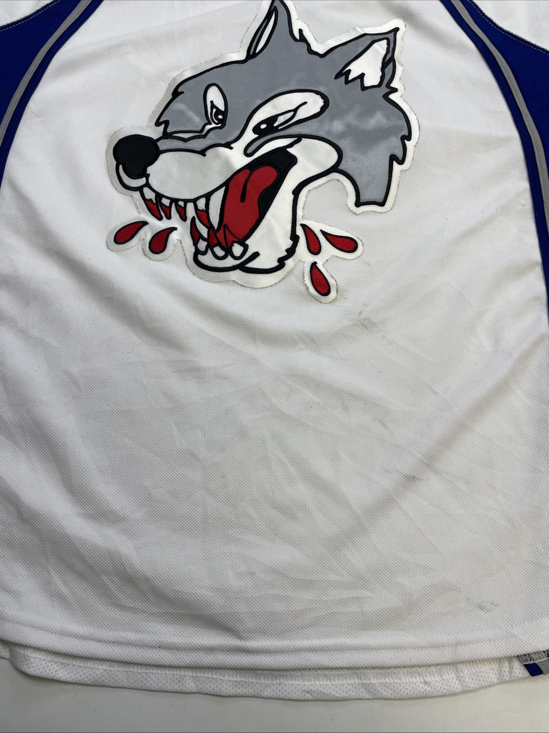 Vintage Sudbury Wolves Reebok Hockey Jersey Size Large OHL CHL
