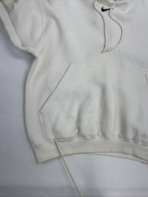 Vintage Nike Middle Swoosh Sweatshirt Hoodie Size Small White 90s