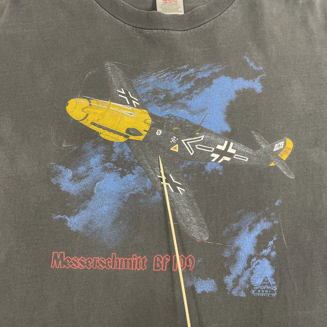 Vintage Messerschmitt BF 109 Plane T-Shirt Size XL
