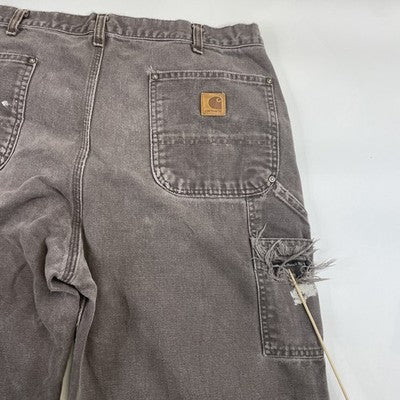 Vintage Carhart Canvas Carpenter Double Knee Work Pants Size 38 X 34 Brown