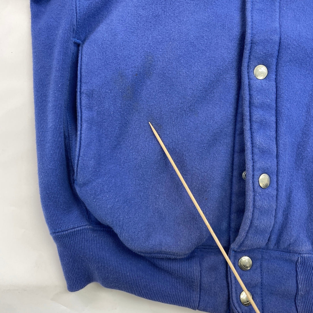 Vintage Champion Cardigan Reverse Weave Sweatshirt Size Medium Blue 90s