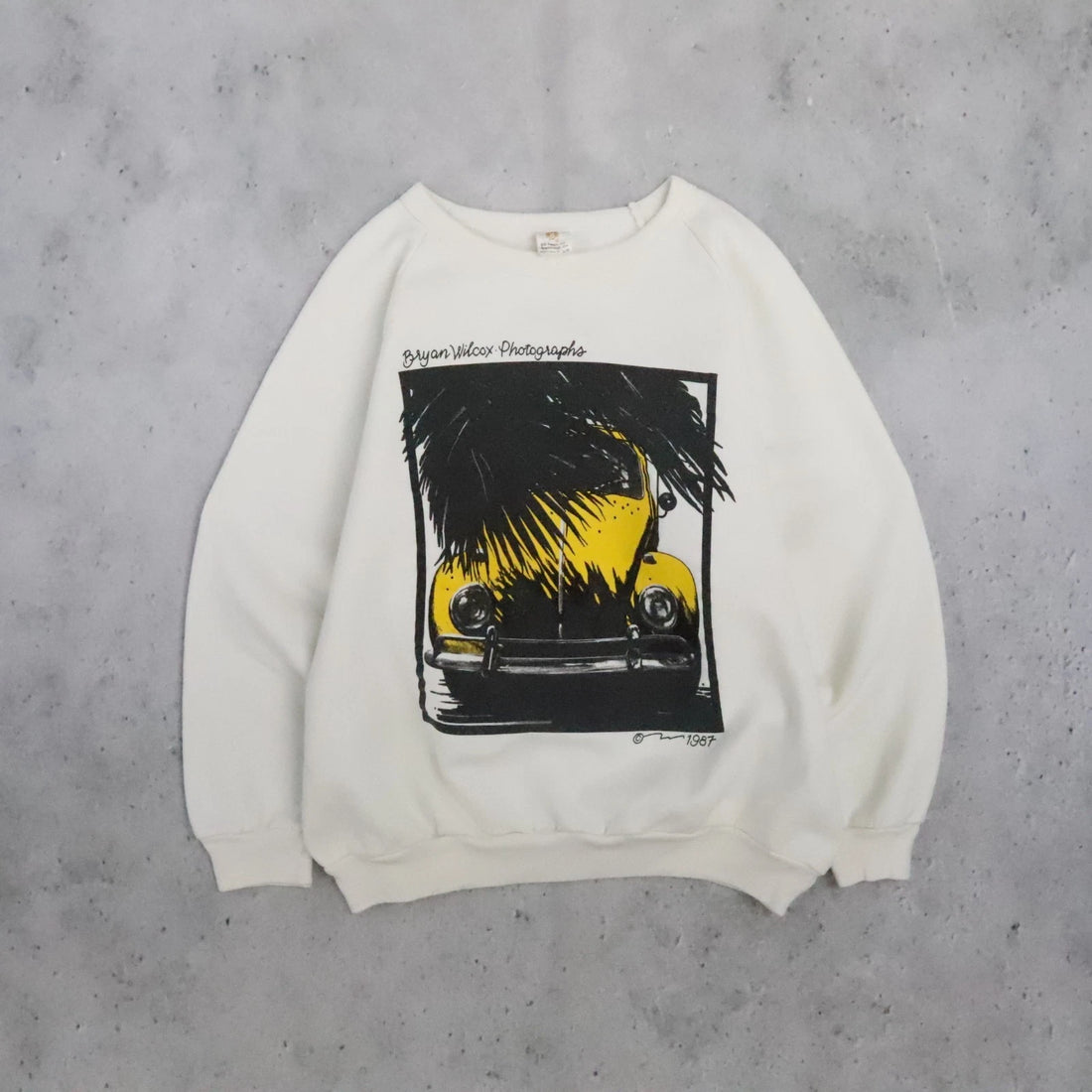 Vintage Bryan Wilcox Photographs Crewneck Sweatshirt Size Large 1987 80s