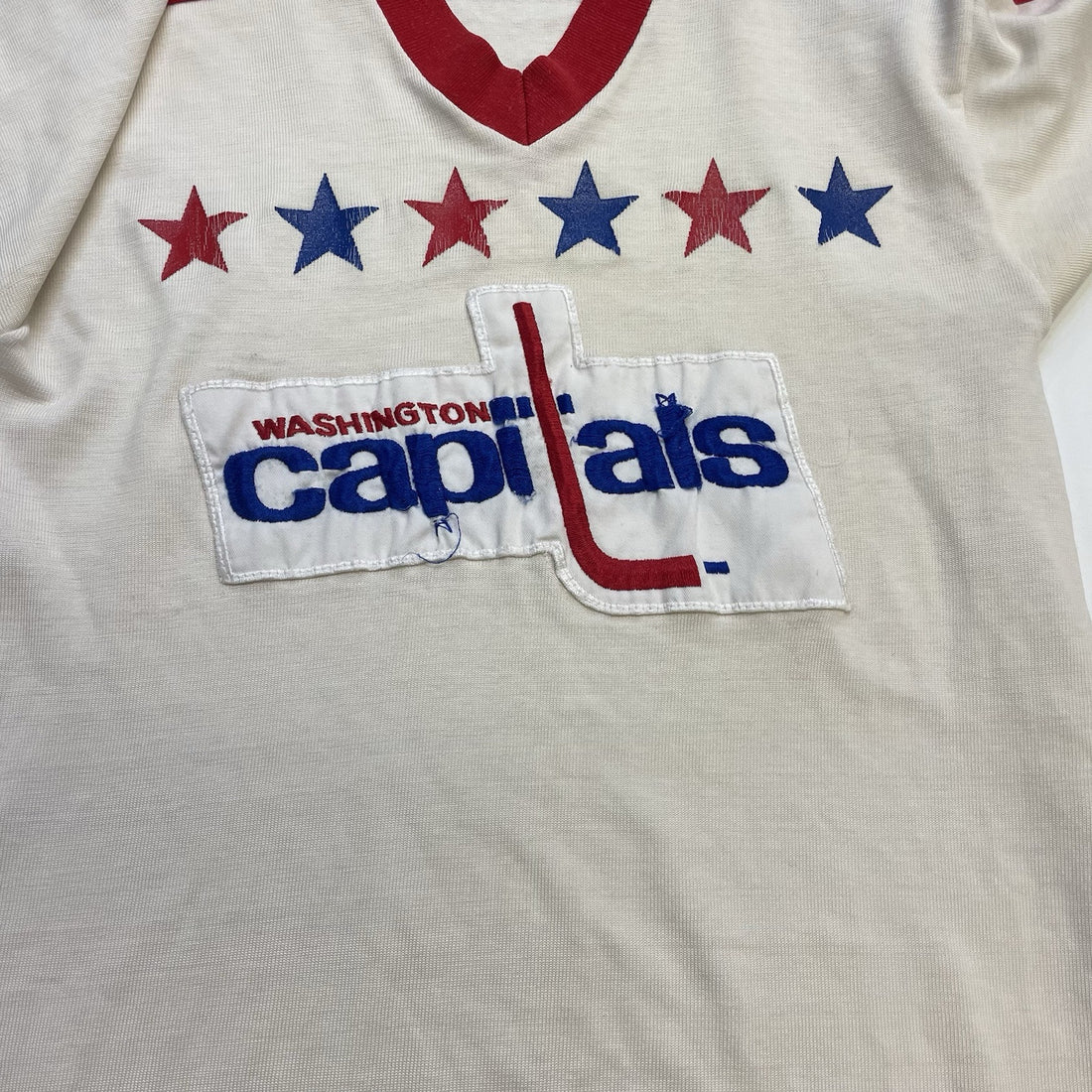 Vintage Washington Capitals Sandow Sporting Knit Jersey Size Medium 80s NHL