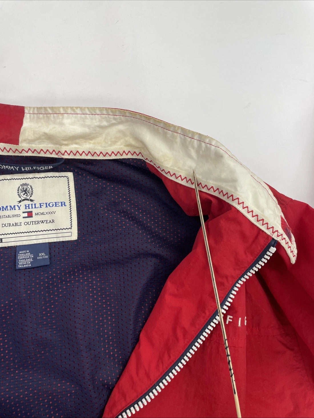 Vintage Tommy Hilfiger Windbreaker Light Jacket Size 2XL Red