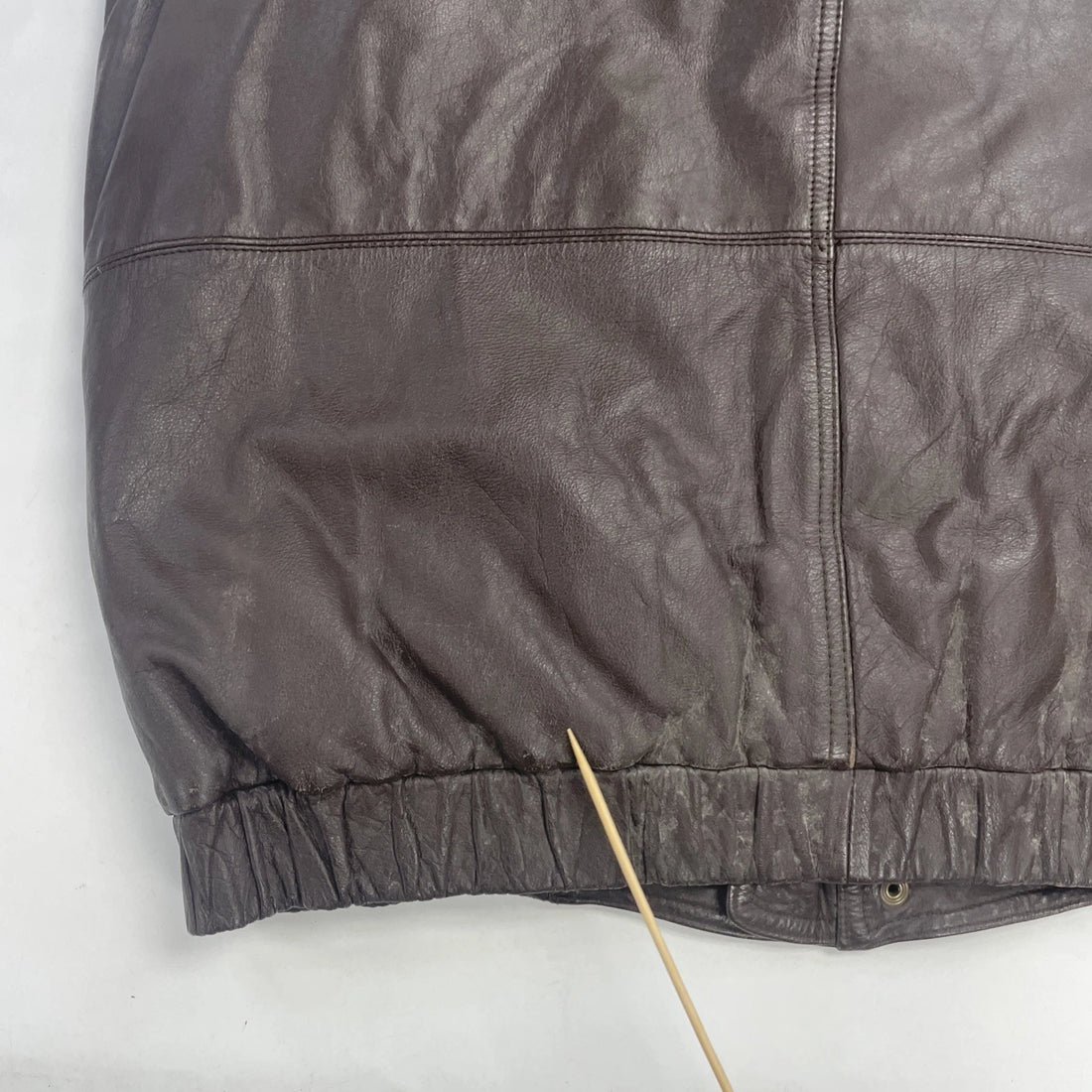 Vintage Eddie Bauer Leather Vest Jacket Size Medium Brown