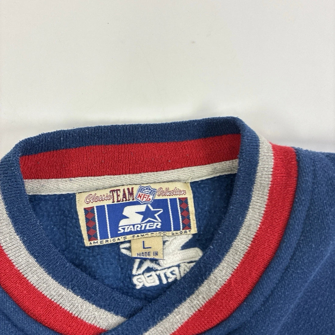 Vintage New England Patriots Starter Sweatshirt Crewneck Size Large 90s NFL