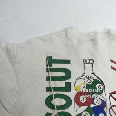 Vintage Absolut Vodka 8 Ball Crewneck Sweatshirt Size XL
