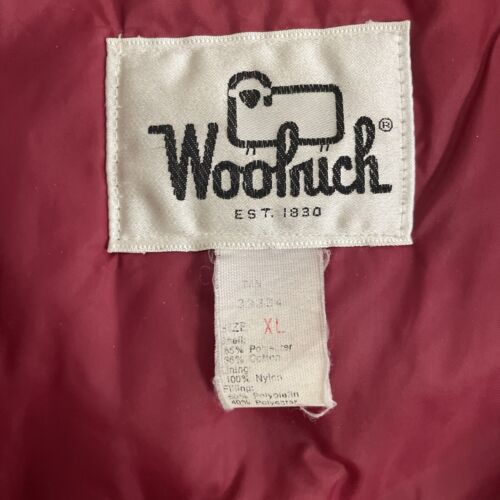 Vintage Woolrich Parka Coat Jacket Size XL Beige Insulated