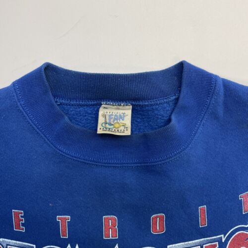 Vintage Detroit Pistons Basketball Crewneck Sweatshirt Size XL NBA