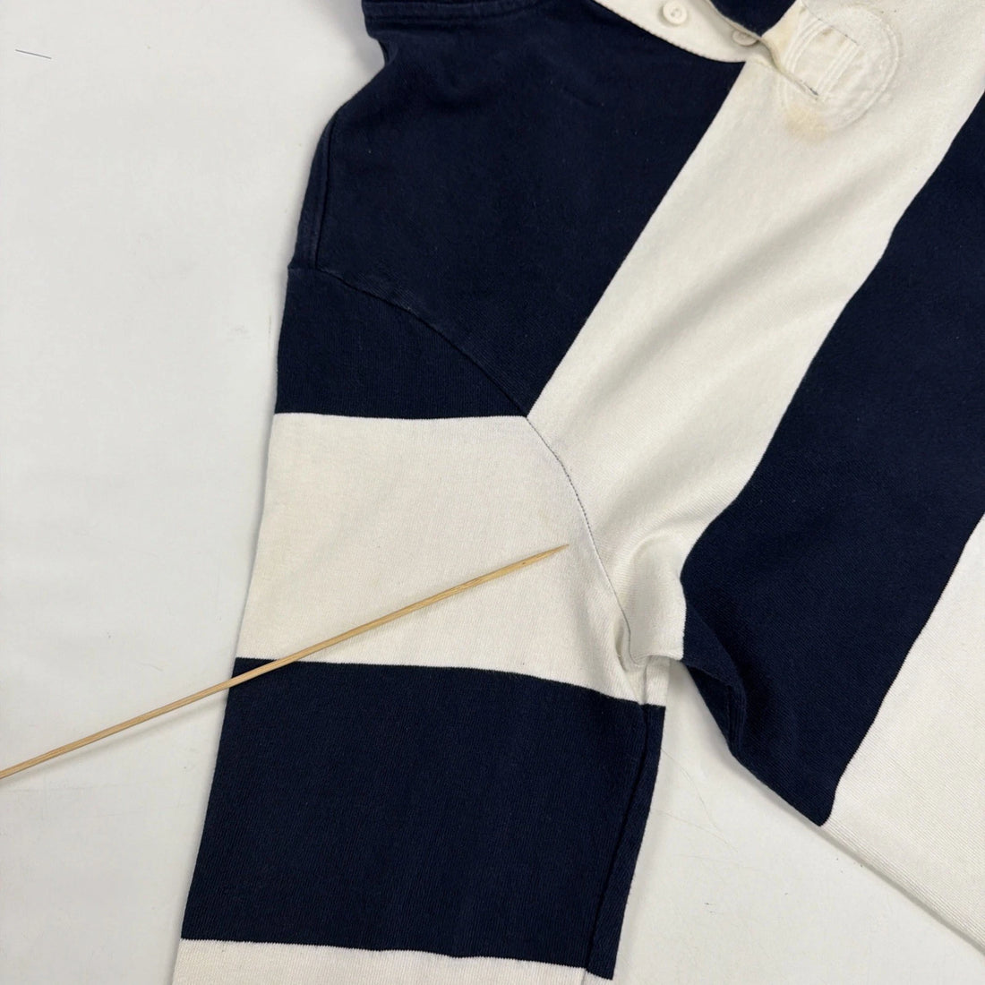 Polo Ralph Lauren Bear Hooded Rugby Henley Shirt Size Large Striped