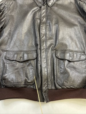 Vintage L.L. Bean Leather Bomber Jacket Size 2XL Tall Black