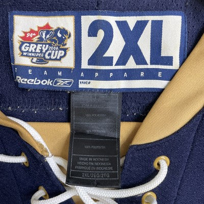 Vintage 24th Winnipeg Grey Cup Hockey Jersey Size 2XL CFL