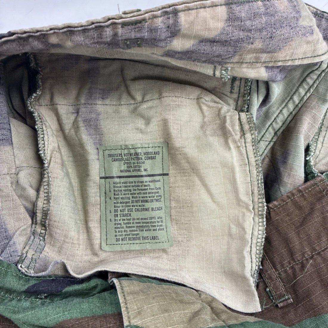 Hot Weather Combat Woodland Camo Cargo Utility Trousers Pants Size Medium