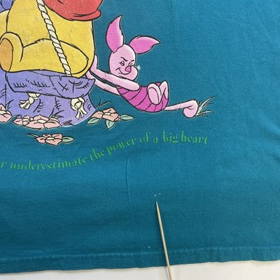 Vintage Winnie The Pooh Disney T-Shirt Size XL Teal 90s