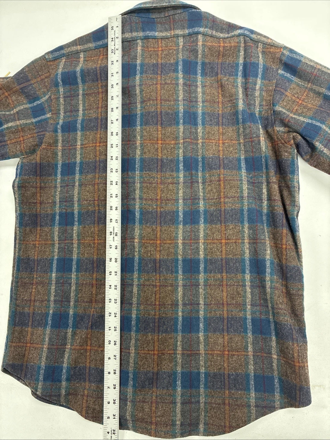 Vintage Pendleton Wool Lodge Button Up Shirt Size Large Plaid