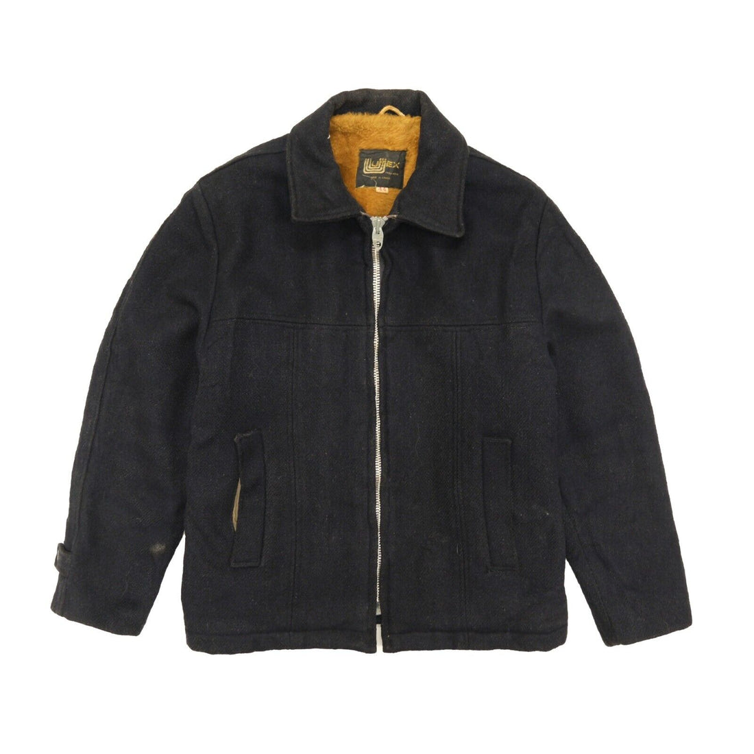 Vintage Utex Wool Coat Jacket Size 44 Lightning Zip Union Made