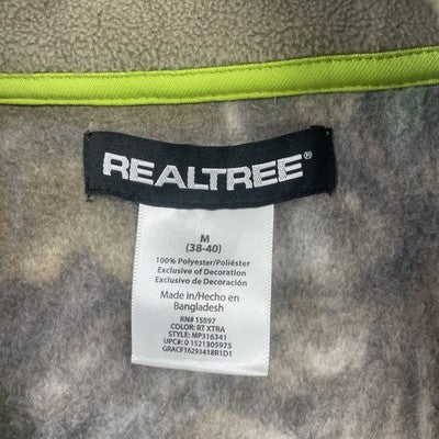 Realtree Camouflage Full Zip Fleece Jacket Size Medium