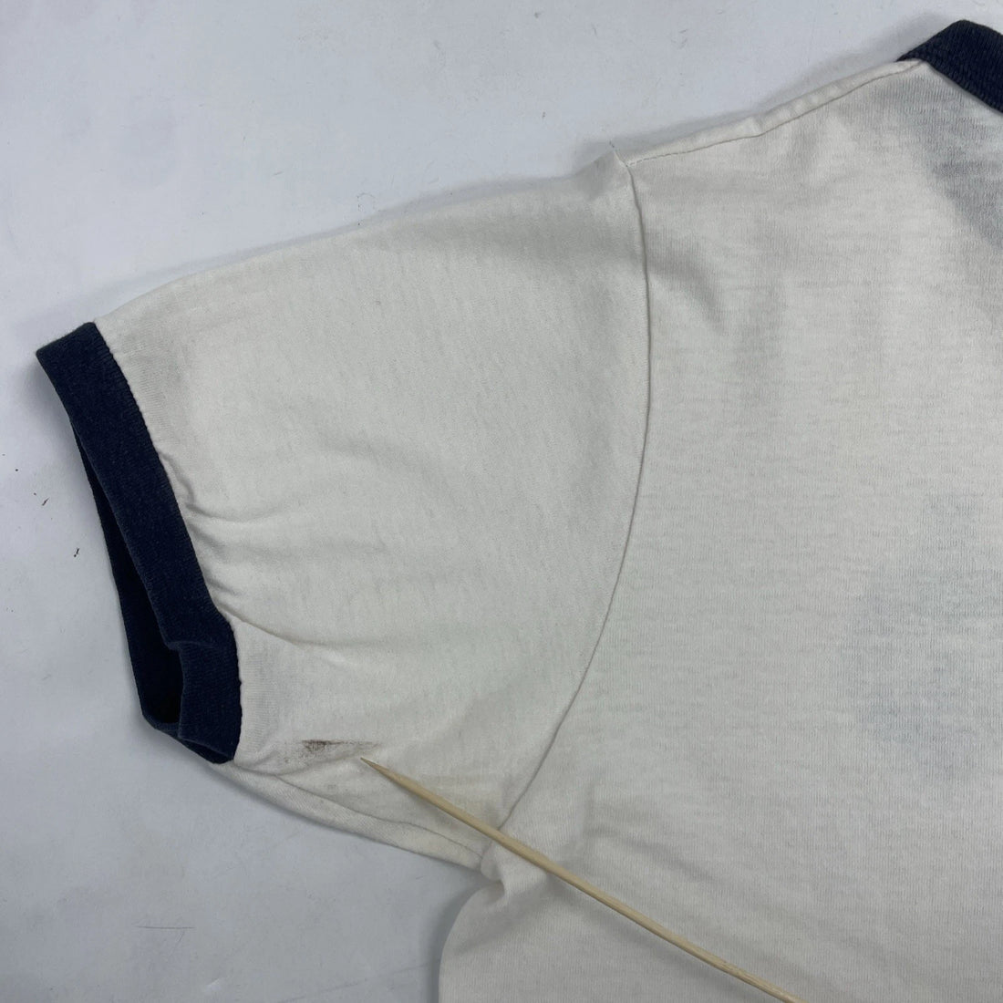 Vintage US Navy Naval Academy Champion Ringer T-Shirt Size Large 80s