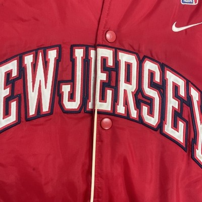 Vintage New Jersey Nets Nike Bomber Jacket Size Medium NBA