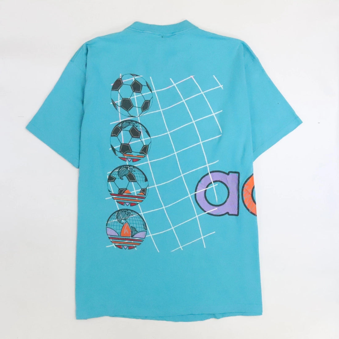 Vintage Adidas Soccer Wrap Around T-Shirt Size XL 90s