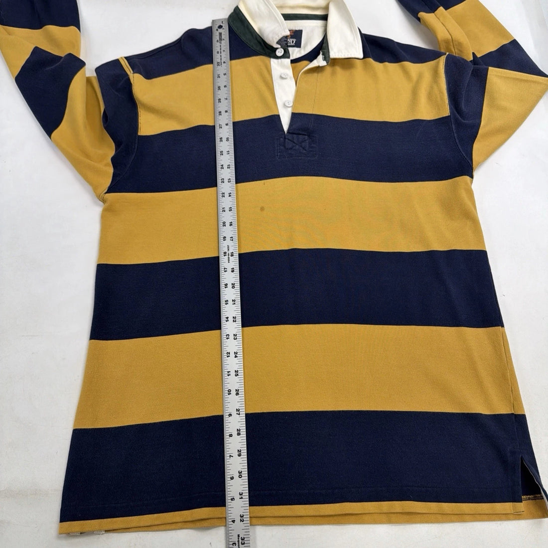 Vintage Lands End Striped Rugby Shirt Size Large Tall