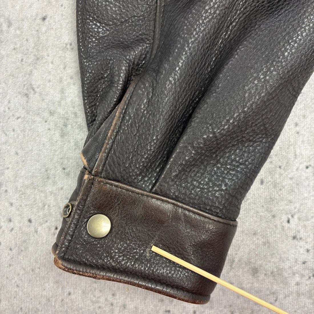 Vintage Leather Bomber Jacket Size Medium