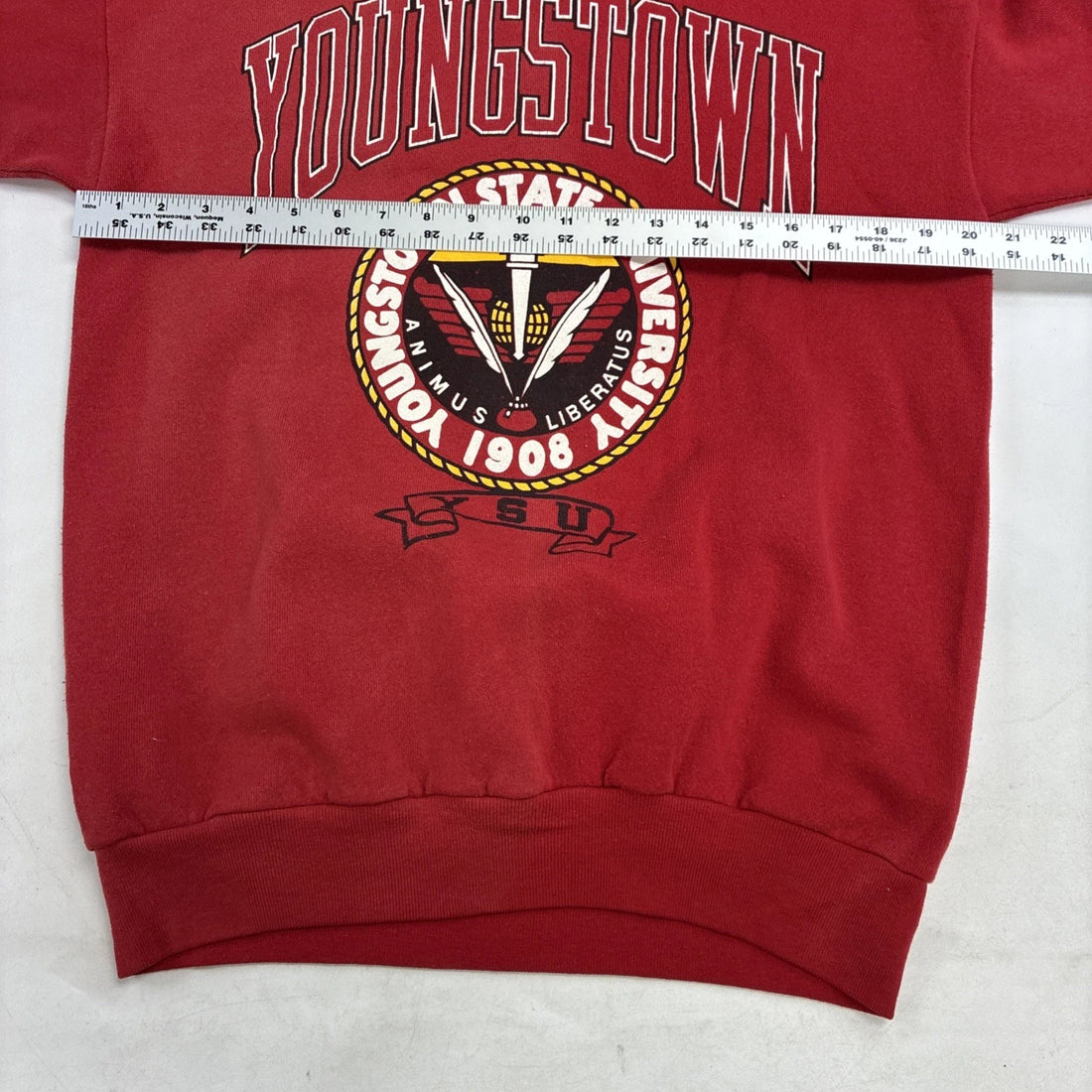 Vintage Youngstown State University Crest Crewneck Sweatshirt Size Large
