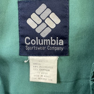 Vintage Columbia Fishing Vest Jacket Size Medium Green